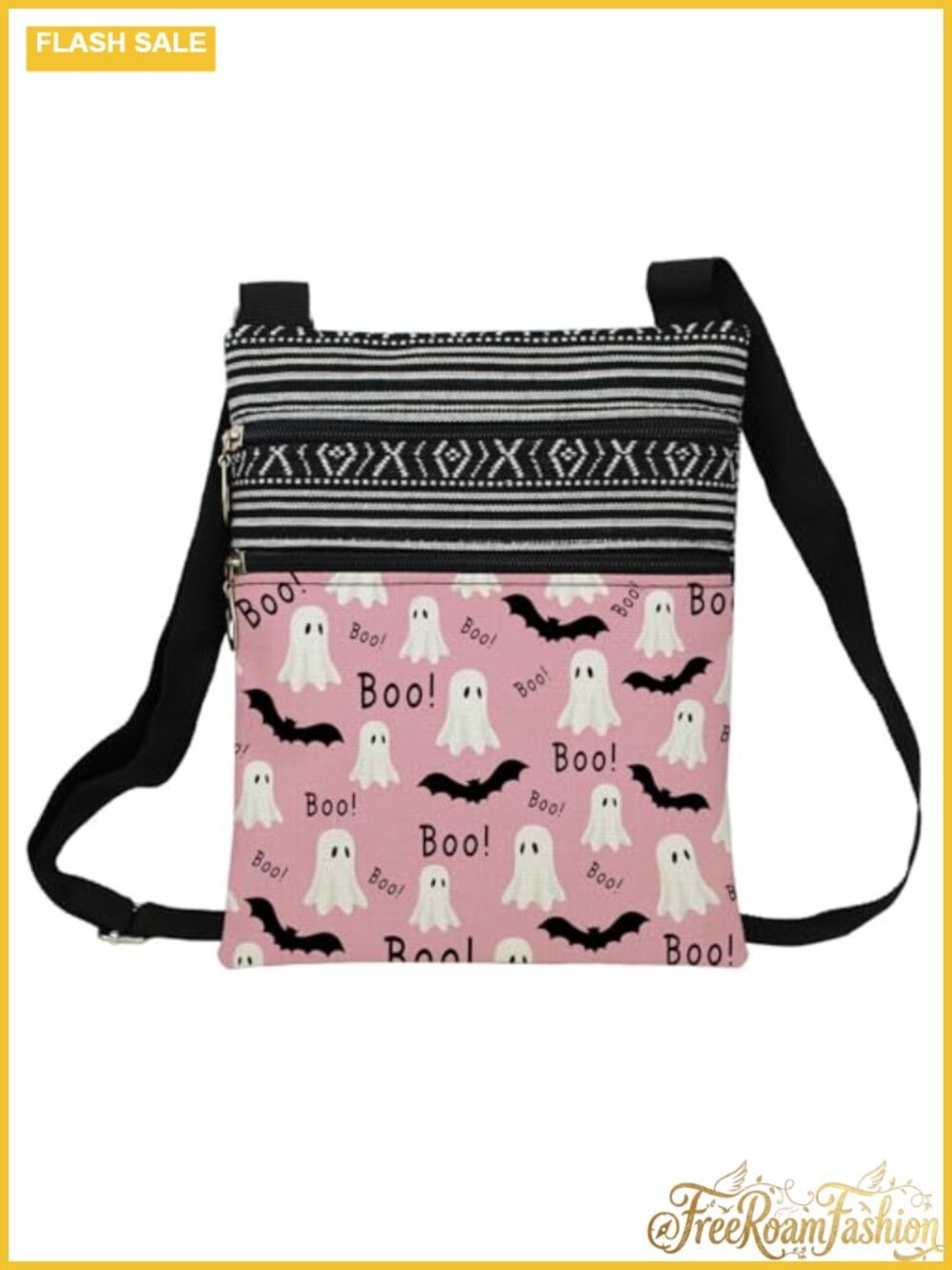 Women's Small Polyester Crossbody Bag Adjustable Strap Zipper Pouch Everyday